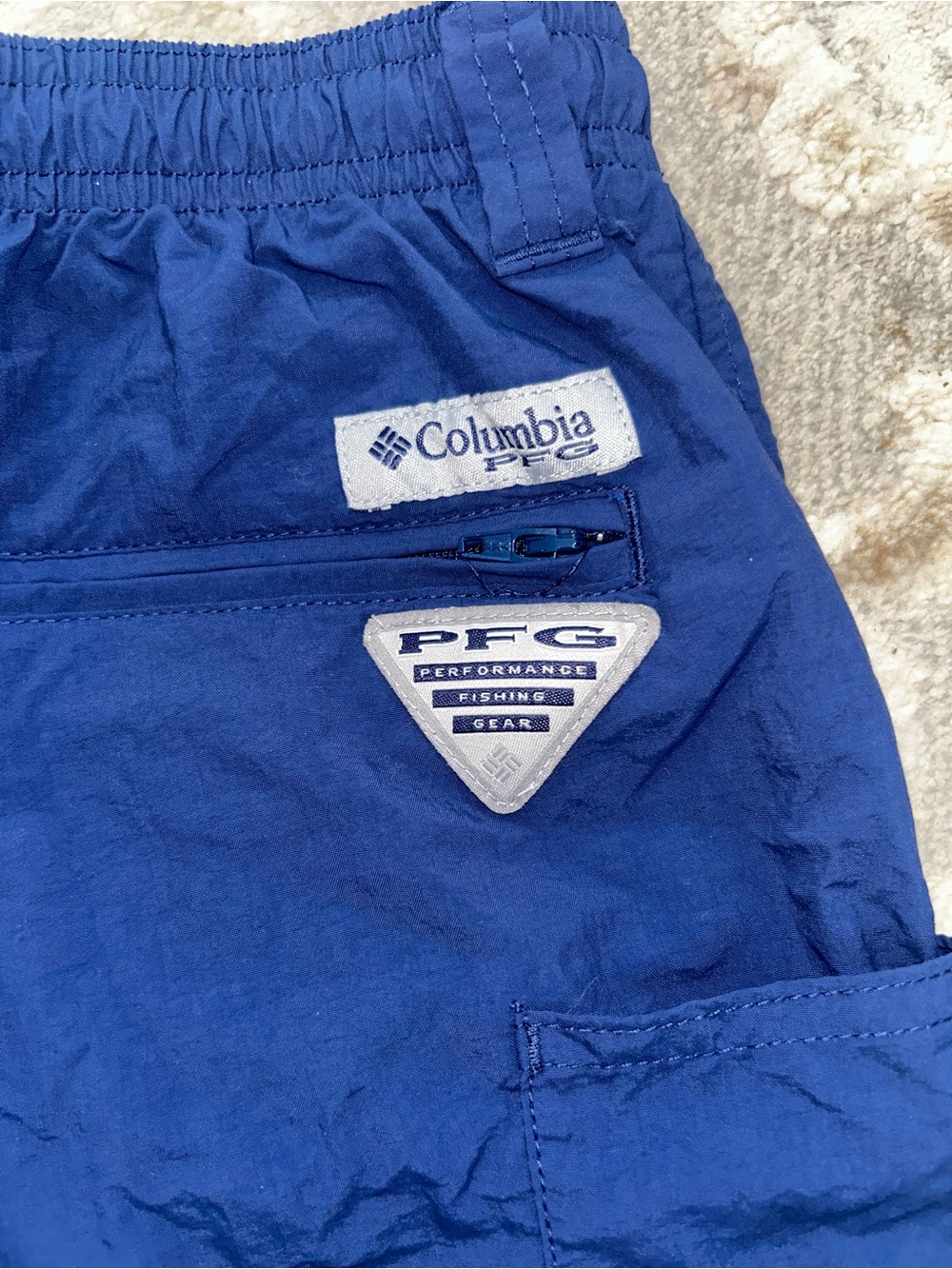 Columbia Deep Blue Drawstring Swim Trunks - Picture 3 of 4